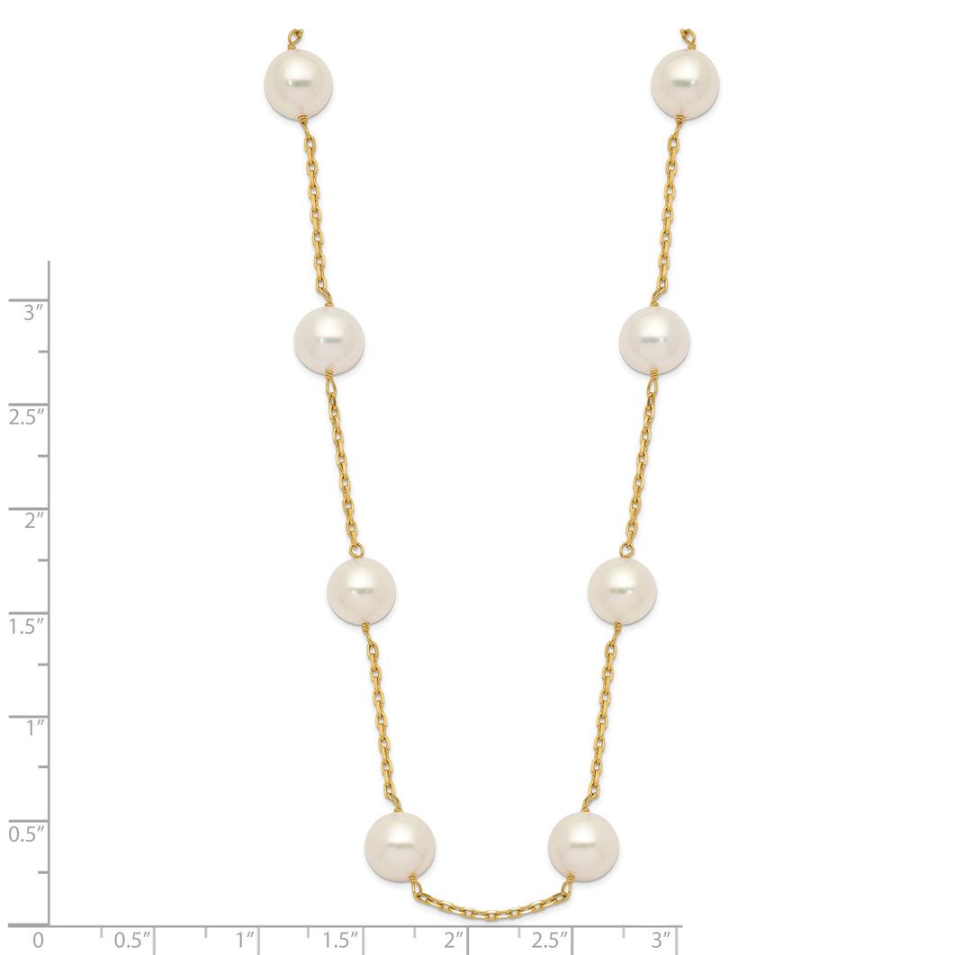 14k Yellow Gold Cultured Pearl Necklace