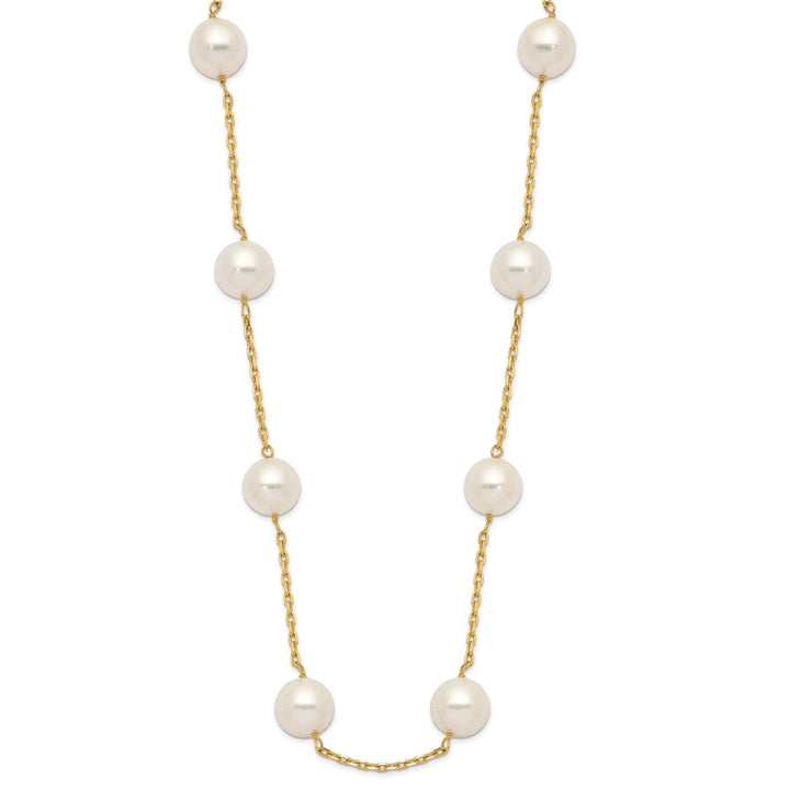 14k Yellow Gold Cultured Pearl Necklace