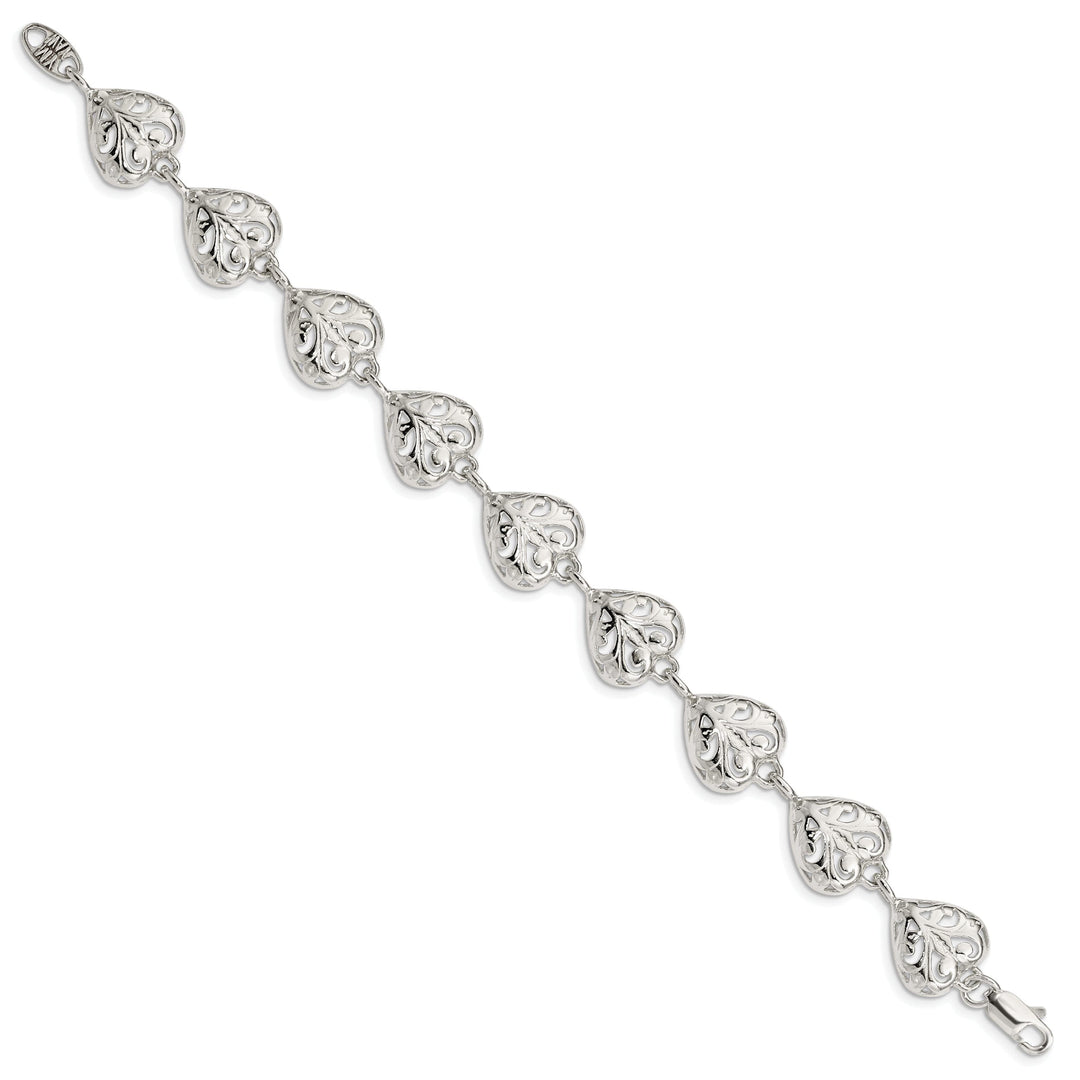 Sterling Silver Heart Bracelet