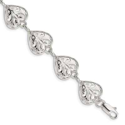 Sterling Silver Heart Bracelet at $ 85.84 only from Jewelryshopping.com