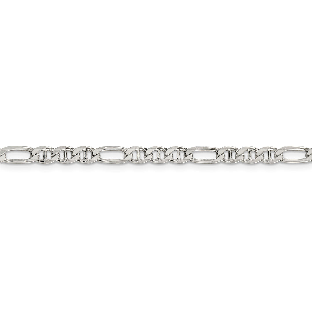 Silver Polished 3.75-mm Figaro Anchor Chain