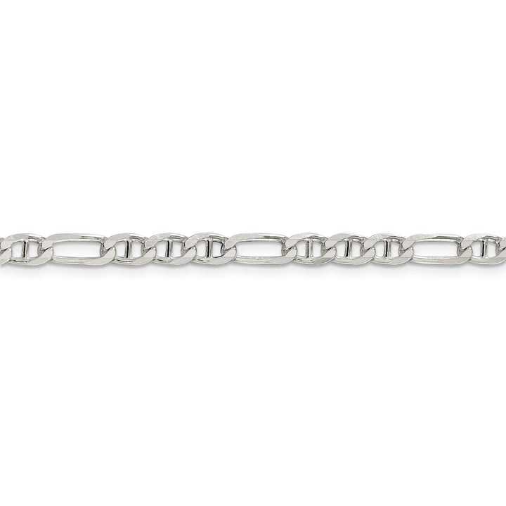 Silver Polished 4.50-mm Figaro Anchor Chain