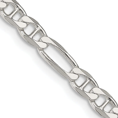 Silver Polished 4.50-mm Figaro Anchor Chain at $ 33.54 only from Jewelryshopping.com