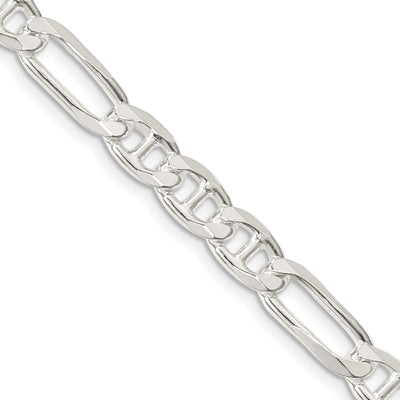 Silver Polished 6.50-mm Figaro Anchor Chain at $ 74.36 only from Jewelryshopping.com