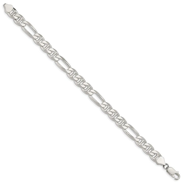 Silver Polished 7.75-mm Figaro Anchor Chain