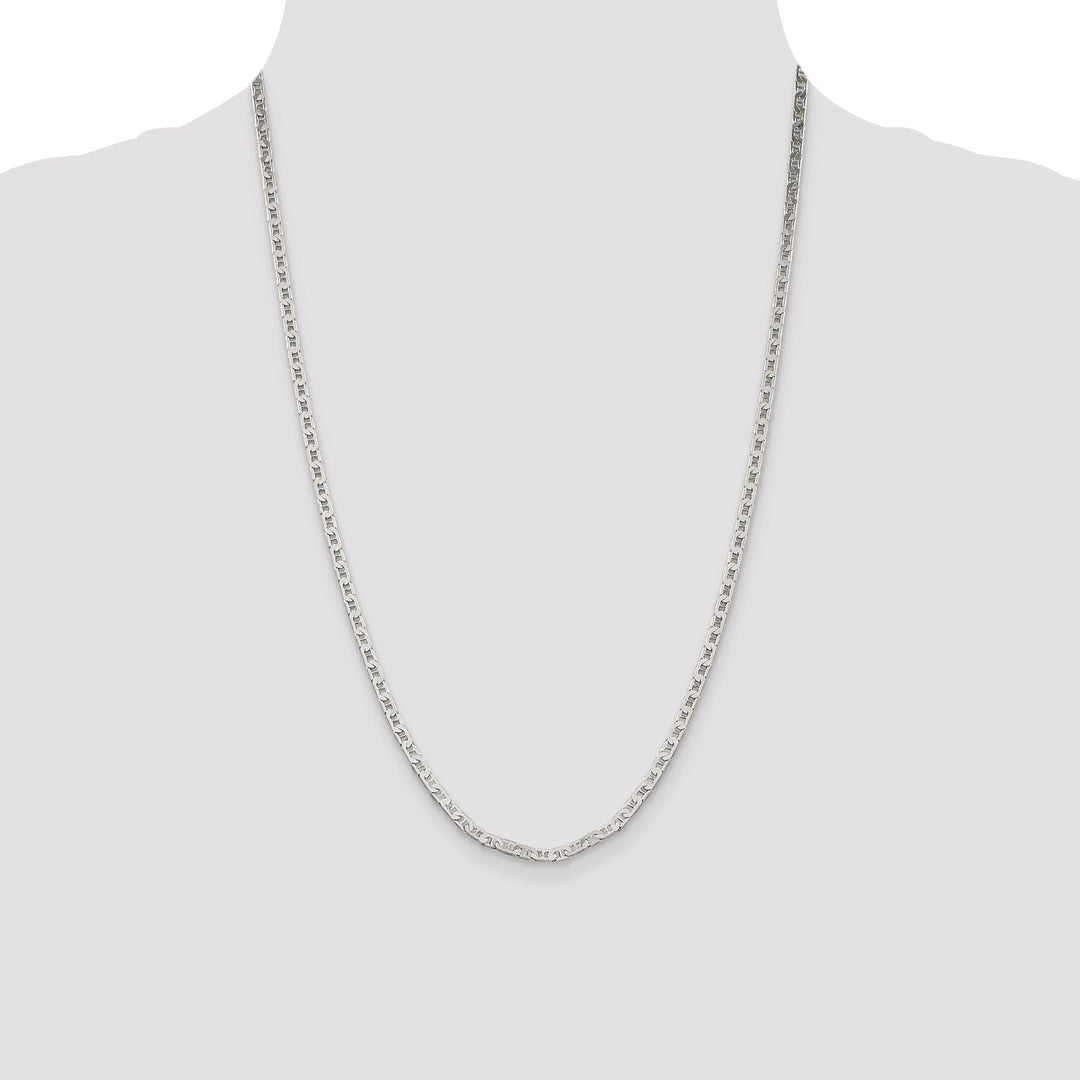 Silver Polished 3.00-mm Flat Anchor Chain
