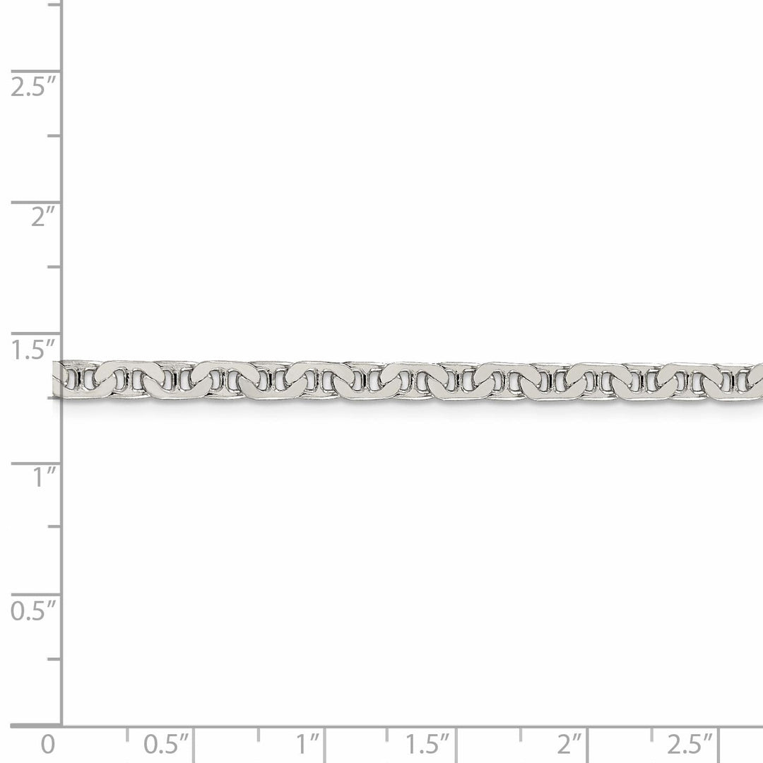 Silver Polished 3.75-mm Flat Anchor Chain