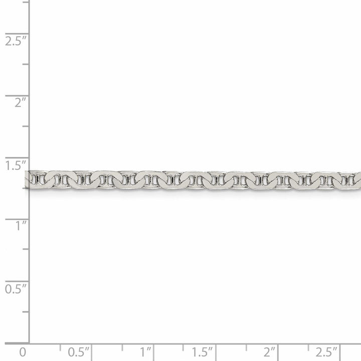 Silver Polished 3.75-mm Flat Anchor Chain