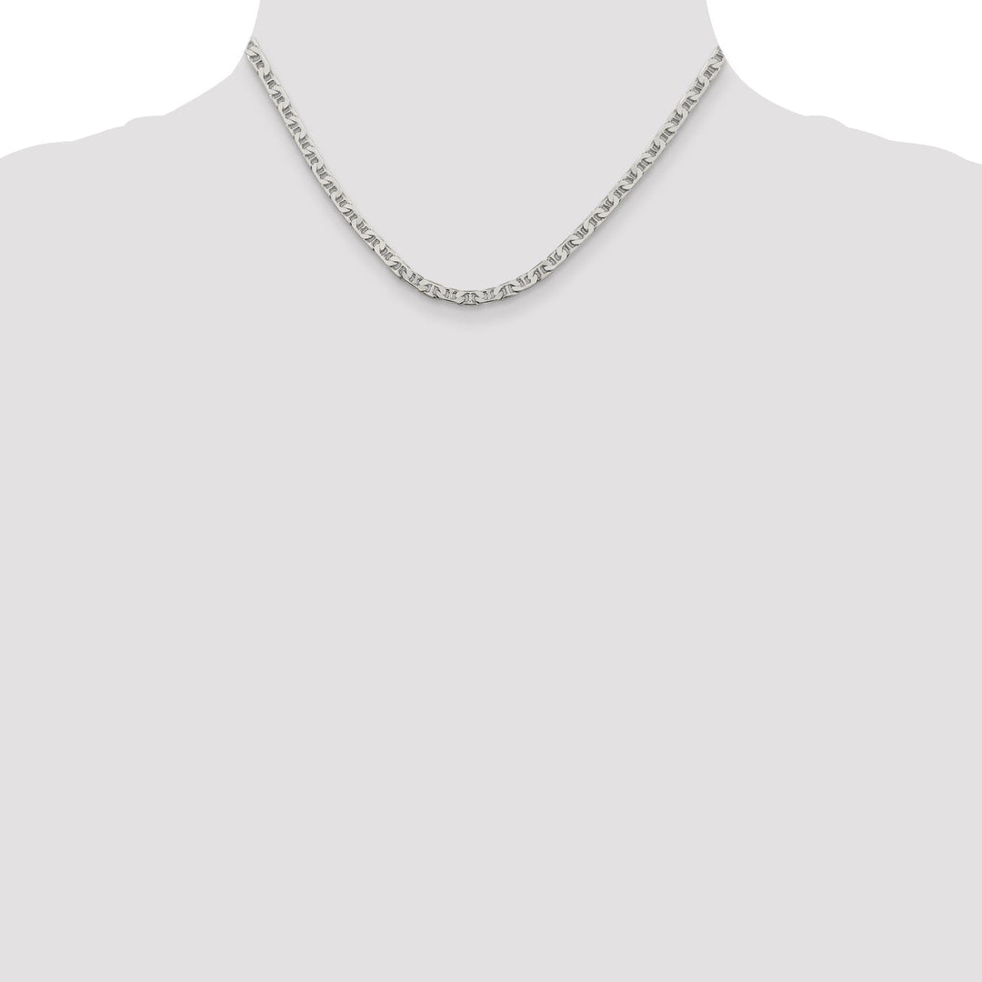 Silver Polished 3.75-mm Flat Anchor Chain