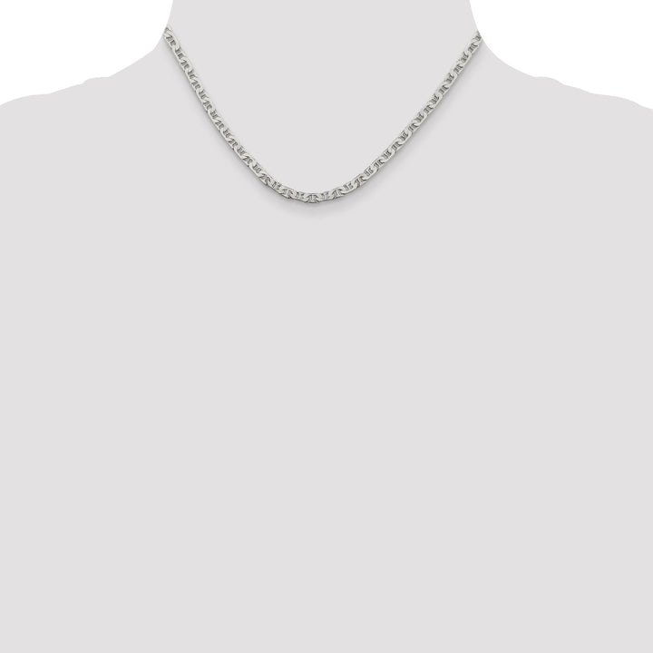 Silver Polished 3.75-mm Flat Anchor Chain