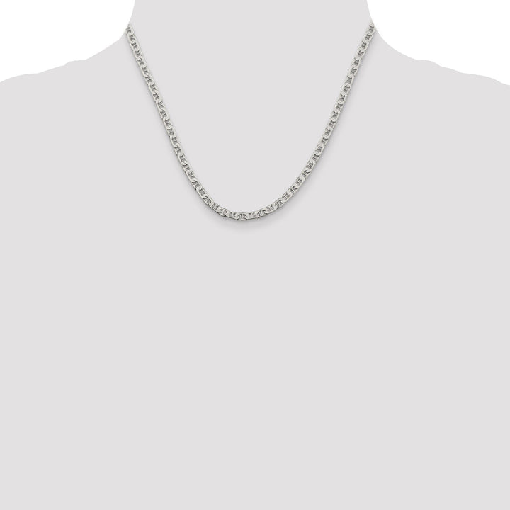Silver Polished 3.75-mm Flat Anchor Chain