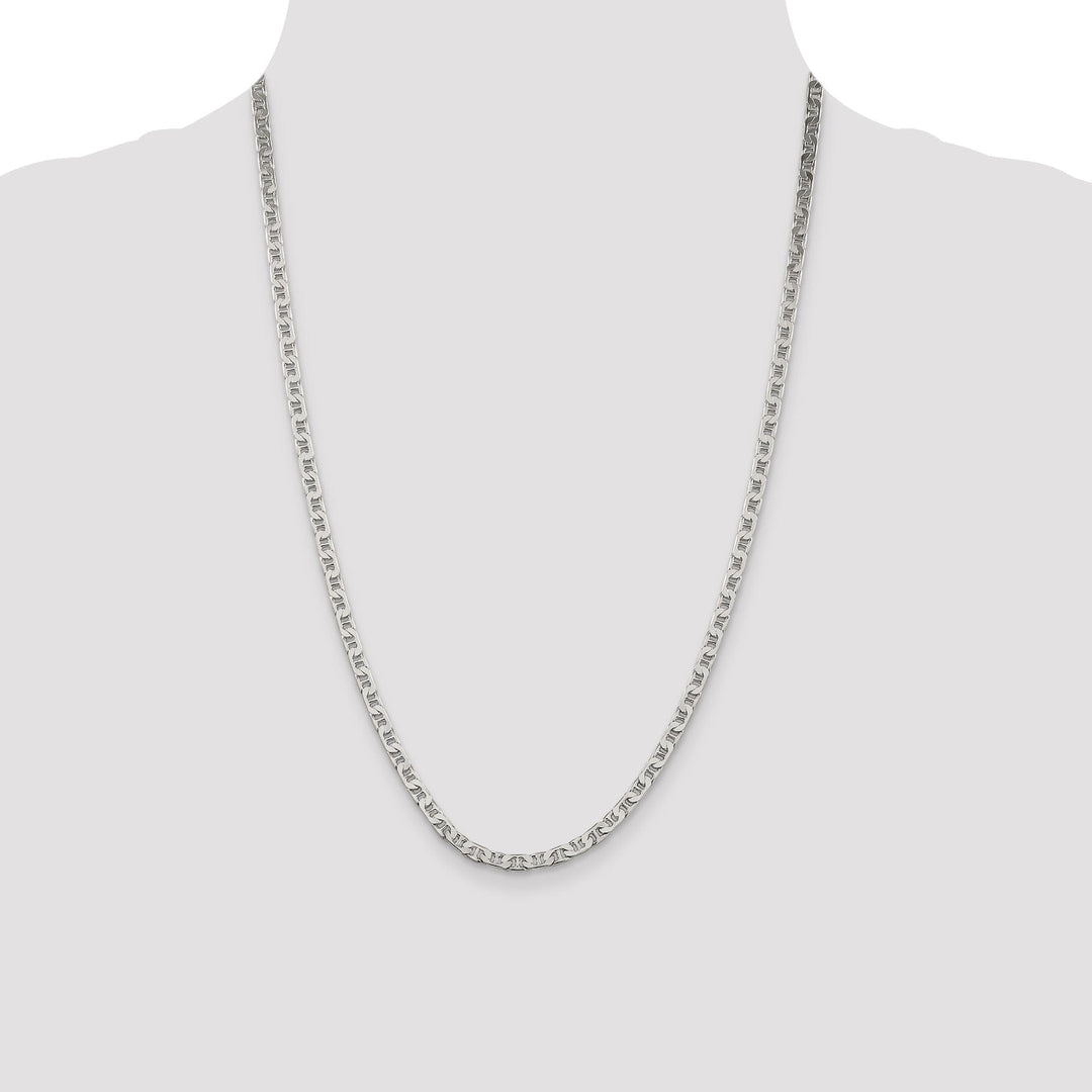 Silver Polished 3.75-mm Flat Anchor Chain