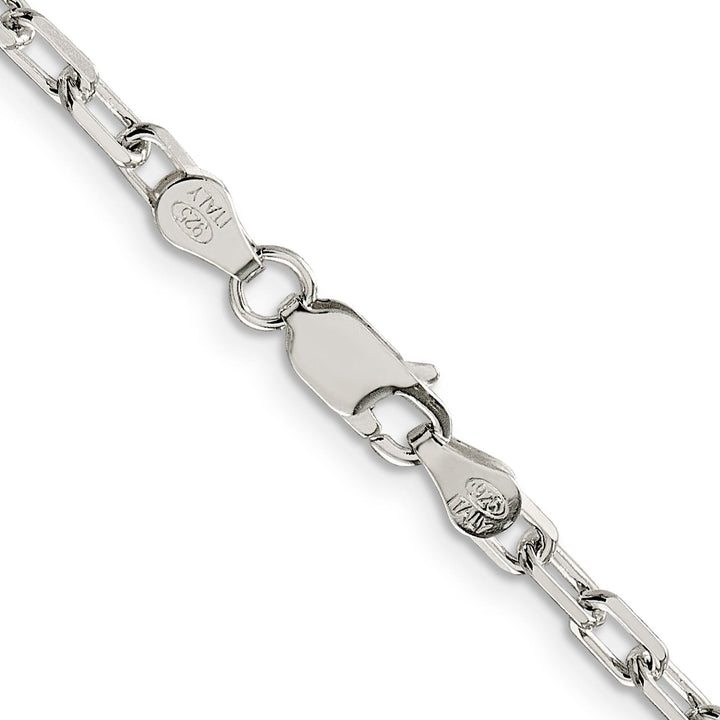 Silver 3.50-mm Fancy D.C Open Link Cable Chain