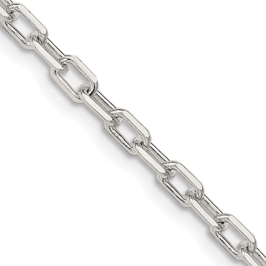 Silver 3.50-mm Fancy D.C Open Link Cable Chain