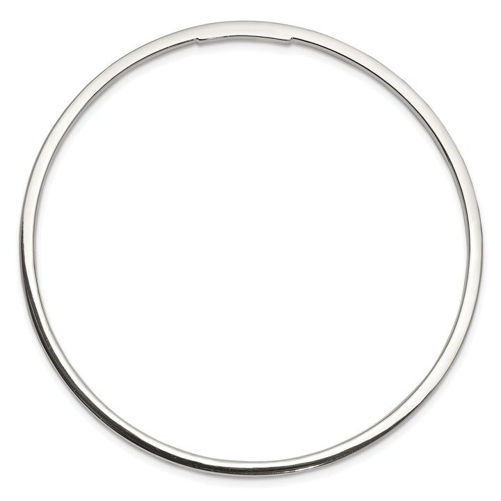 Silver Square Slip On 7.80 in Bangle Bracelet