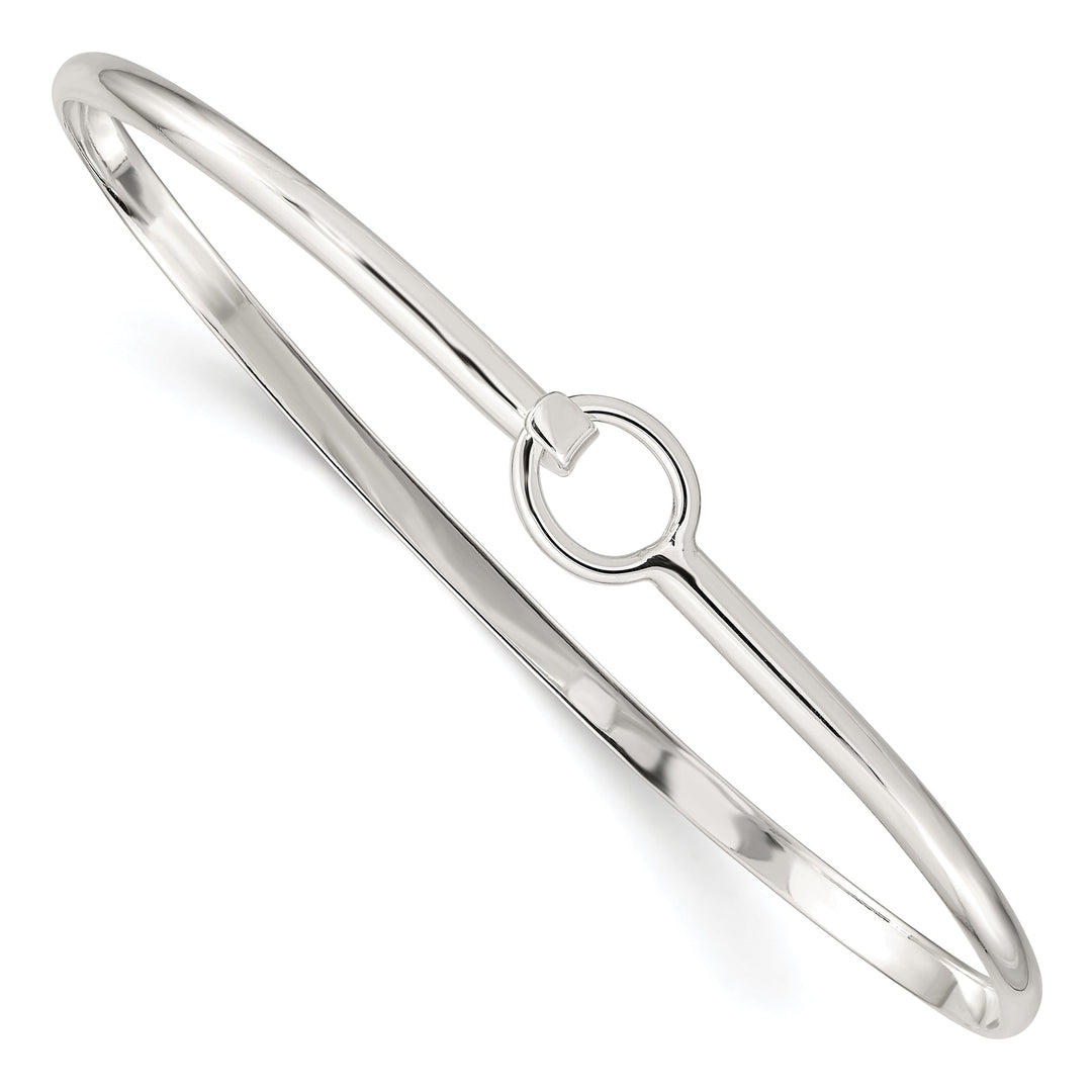 Solid Silver Polished Finish Flexible Bangle