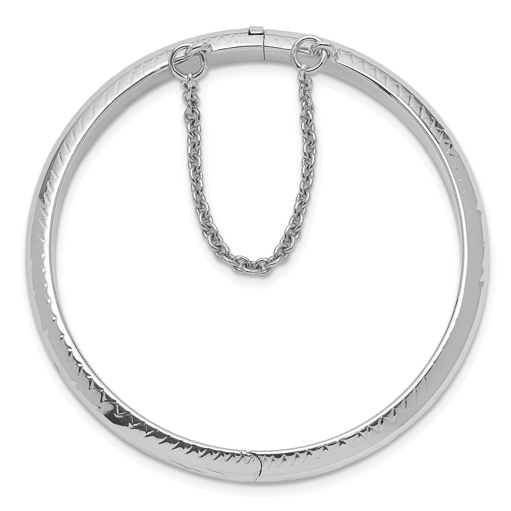 Silver 5-mm wide Hinged Bangle Child Bracelet