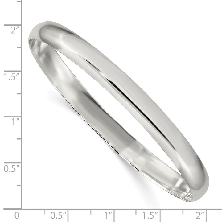 Sterling Silver Solid Slip-On Bangle Bracelet