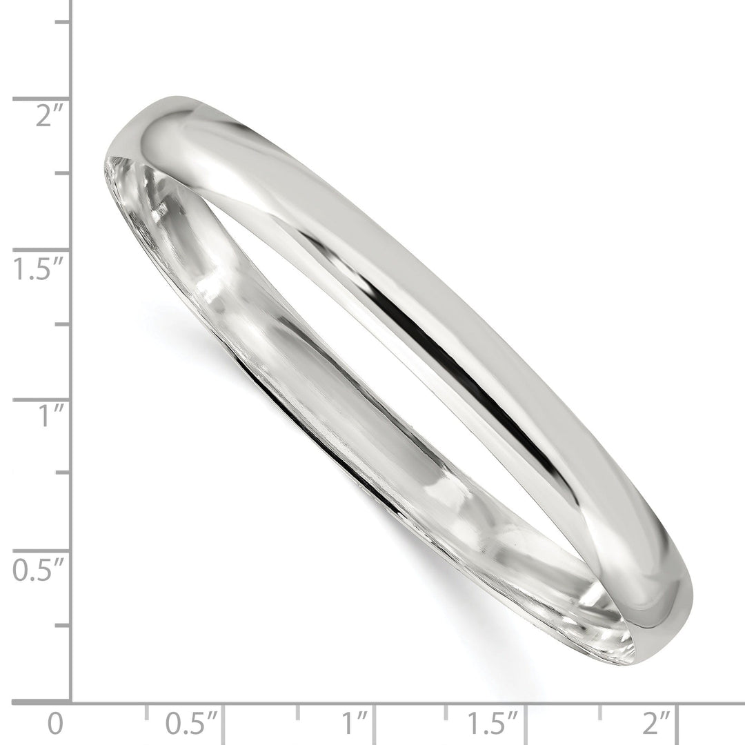 Sterling Silver Solid Slip-On Bangle Bracelet