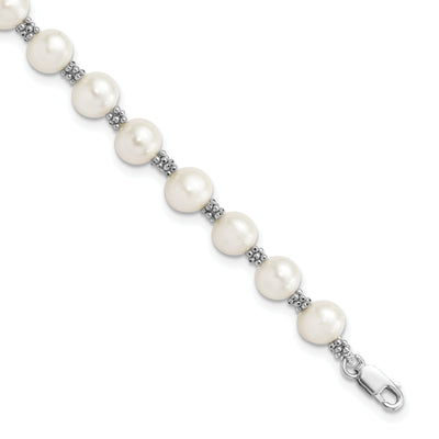Silver White Fresh Water Pearl Bracelet at $ 62.12 only from Jewelryshopping.com