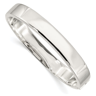 Sterling Silver Fancy Hinged Bangle