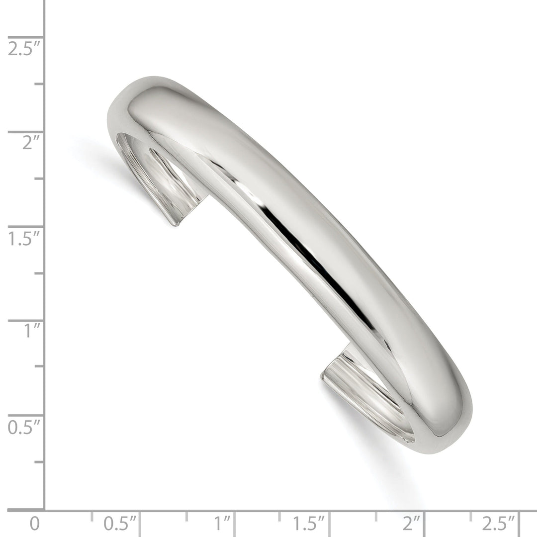 Sterling Silver Classic 9MM Cuff Bangle