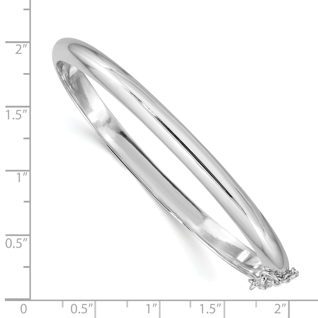 Silver Hollow Chain Hinge Bangle Bracelet