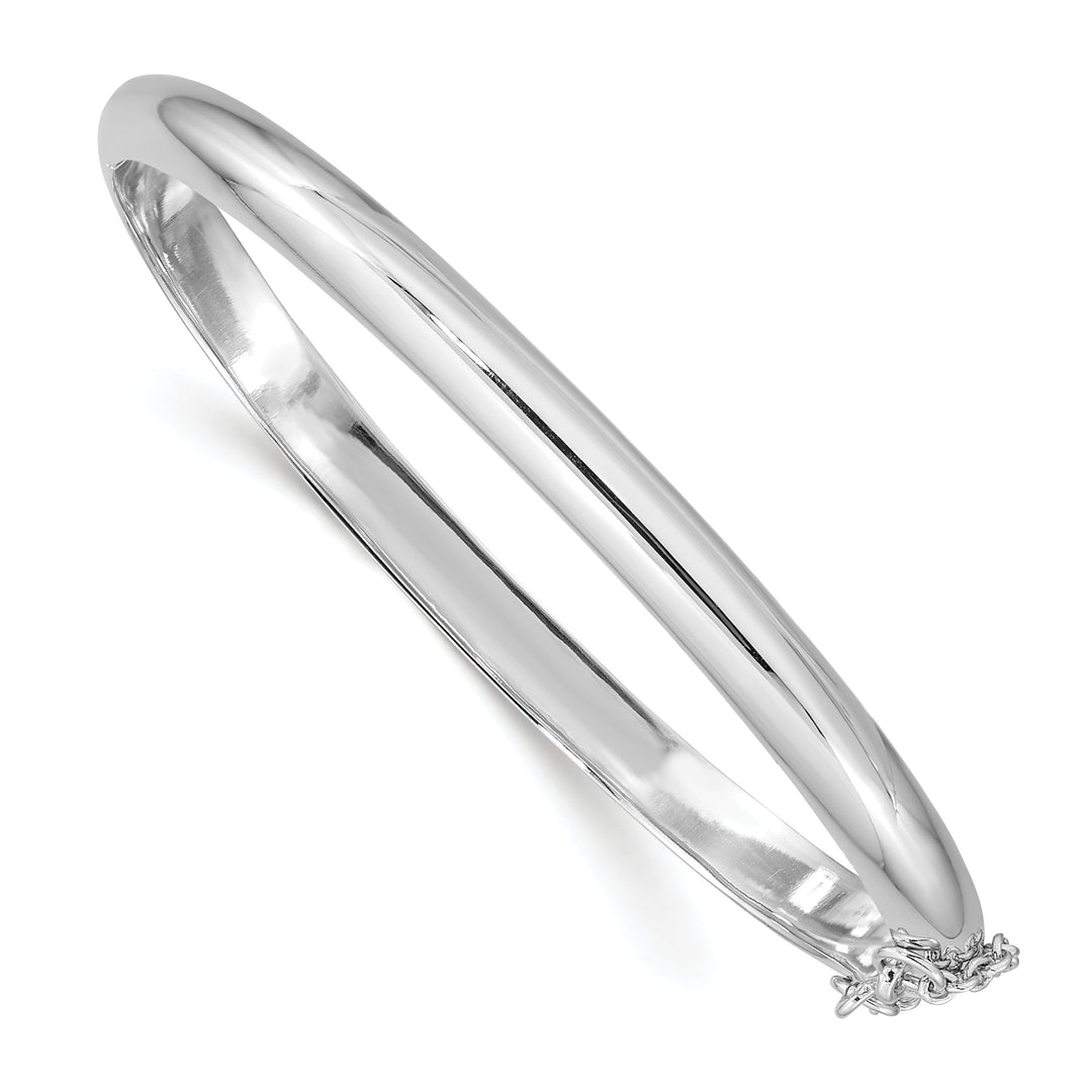 Silver Hollow Chain Hinge Bangle Bracelet
