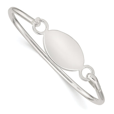 Silver Charm Bangle Flexible Round ID Bracelet at $ 82.85 only from Jewelryshopping.com