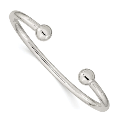 Silver Polished Finish Hollow Bangle Cuff at $ 55.1 only from Jewelryshopping.com