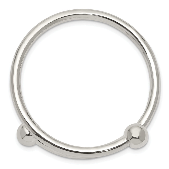 Silver Childs Slip On Open Bangle Bracelet