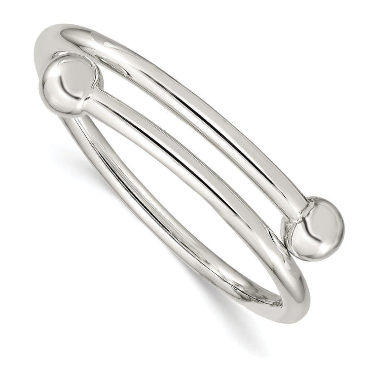 Silver Childs Slip On Open Bangle Bracelet