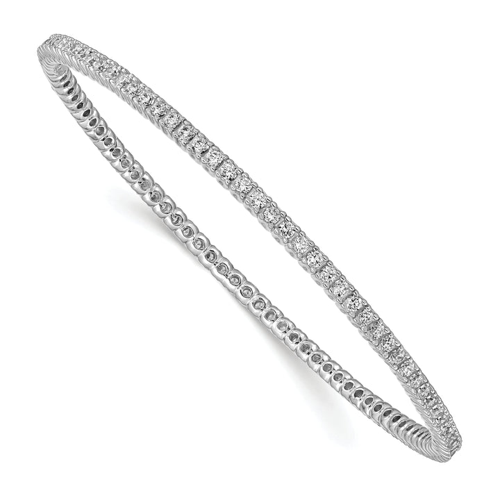 Sterling Silver 93 Stone CZ Bangle