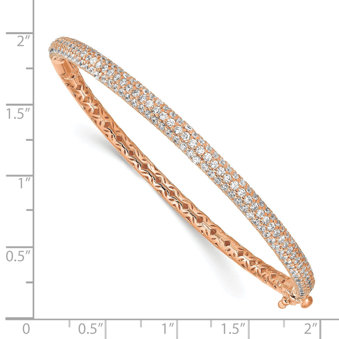 Sterling Silver Pave 175 Stone Bangle