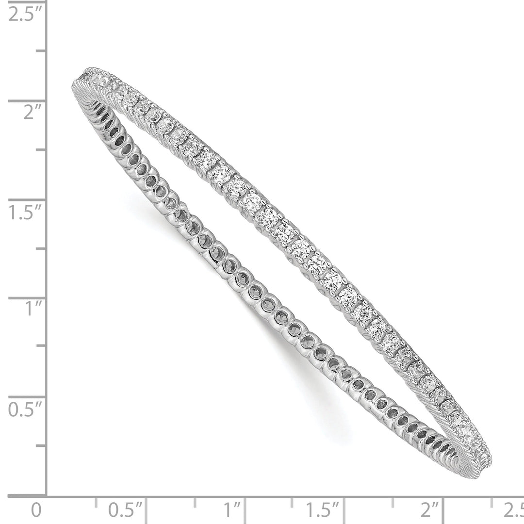 Sterling Silver 83 Stone CZ Bangle