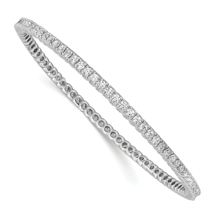 Sterling Silver 83 Stone CZ Bangle