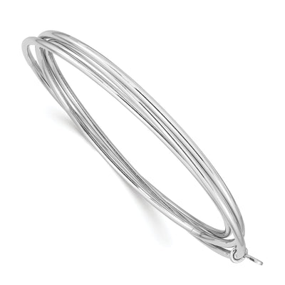 Silver Moveable Intertwined 8in Bangle Bracelet at $ 149.16 only from Jewelryshopping.com