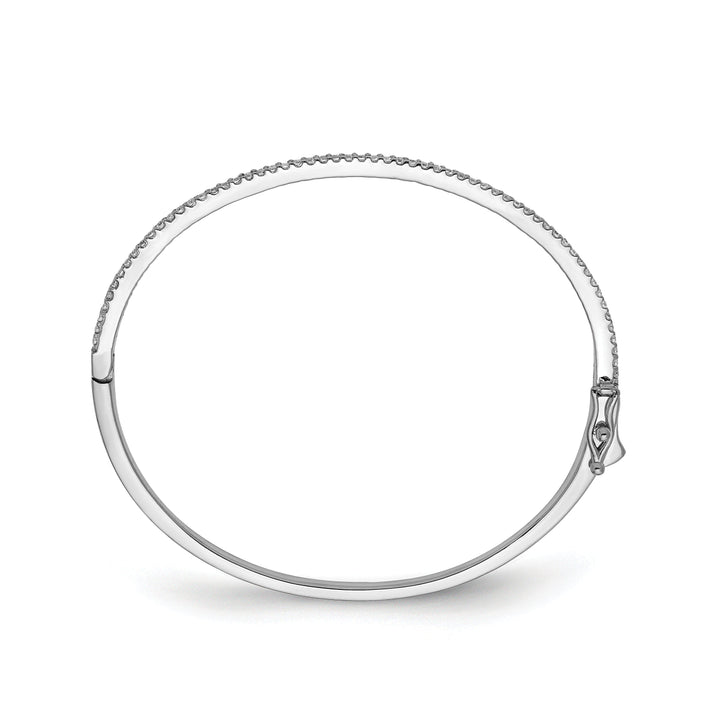 Sterling Silver CZ Bangle Bracelet