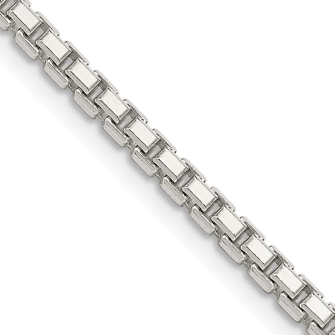 Silver Polish 2.50-mm Octagon Solid Box Chain