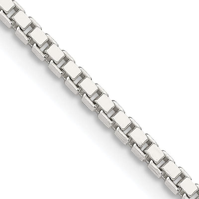 Sterling Silver Polish 1.90-mm Solid Box Chain