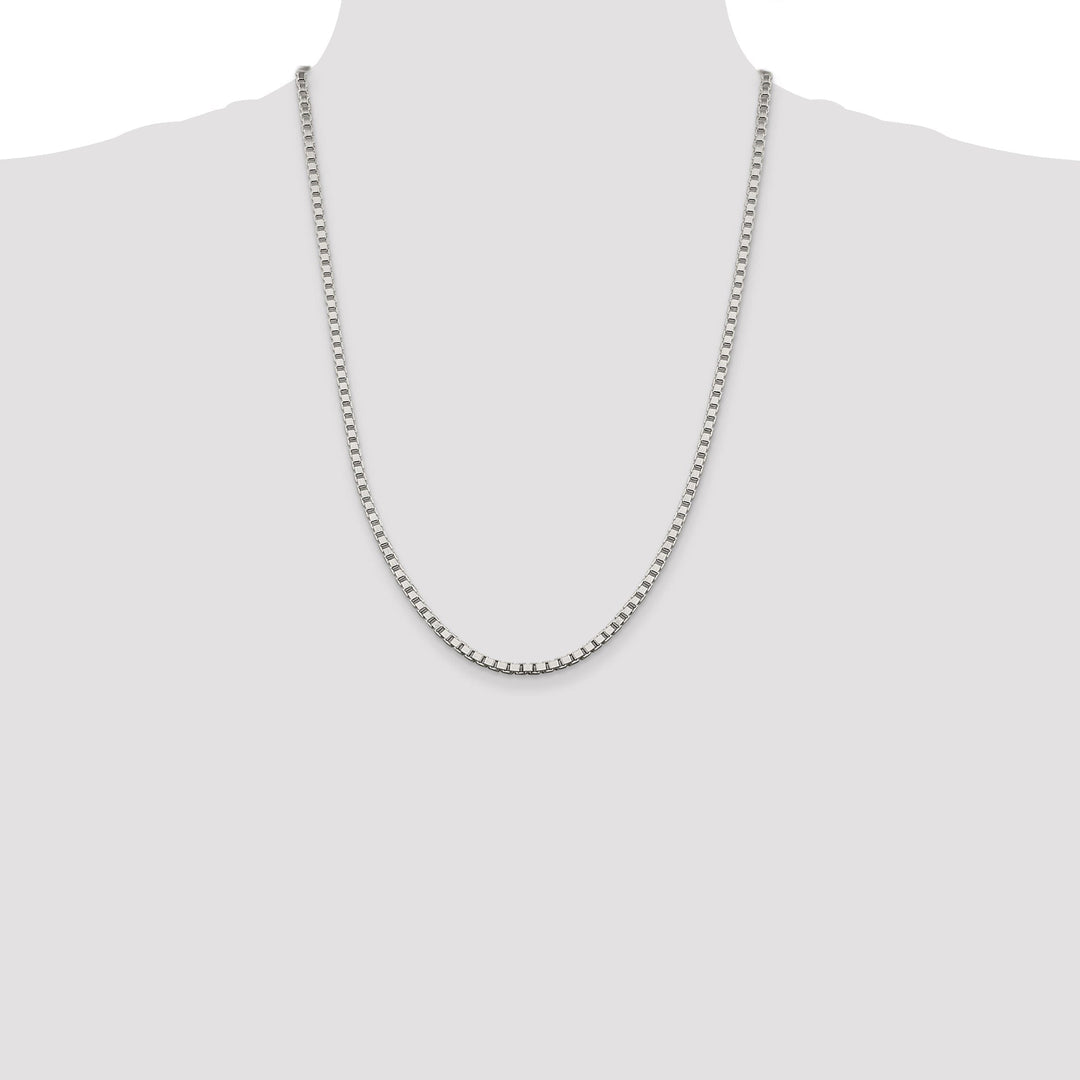 Sterling Silver Polish 3.25-mm Solid Box Chain