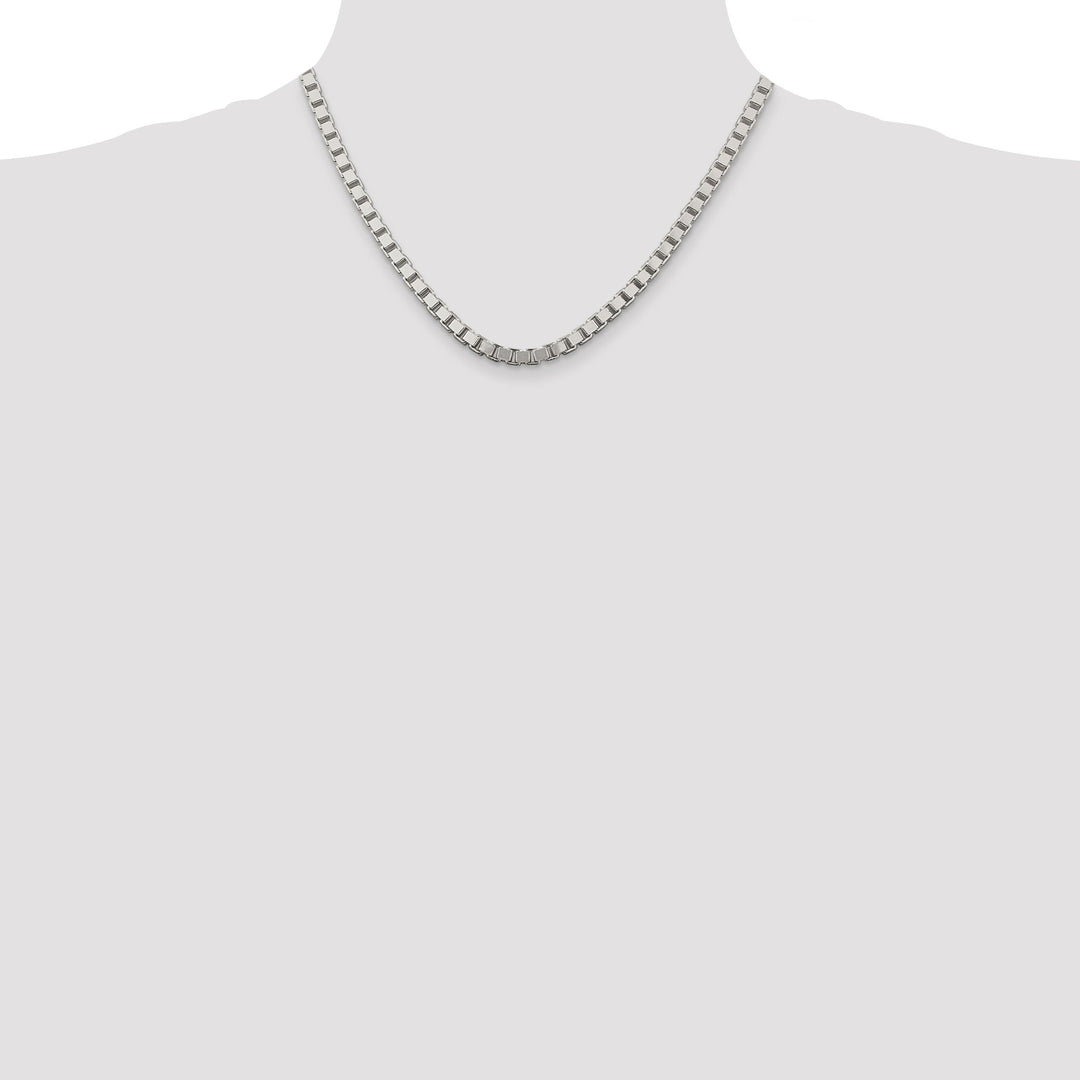 Sterling Silver Polish 4.50-mm Solid Box Chain