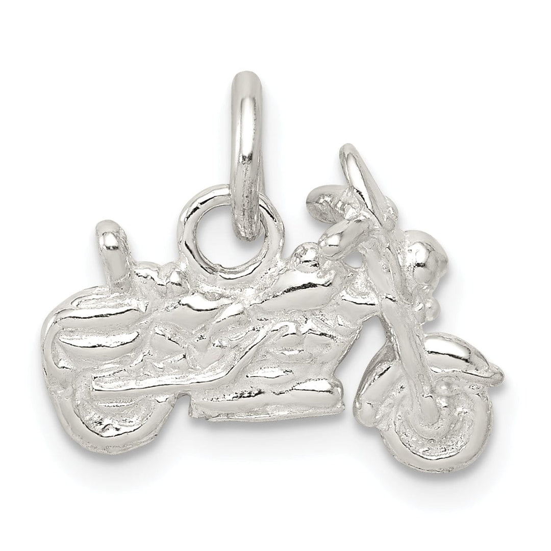 Sterling Silver Polished 3 D Motorcycle Pendant