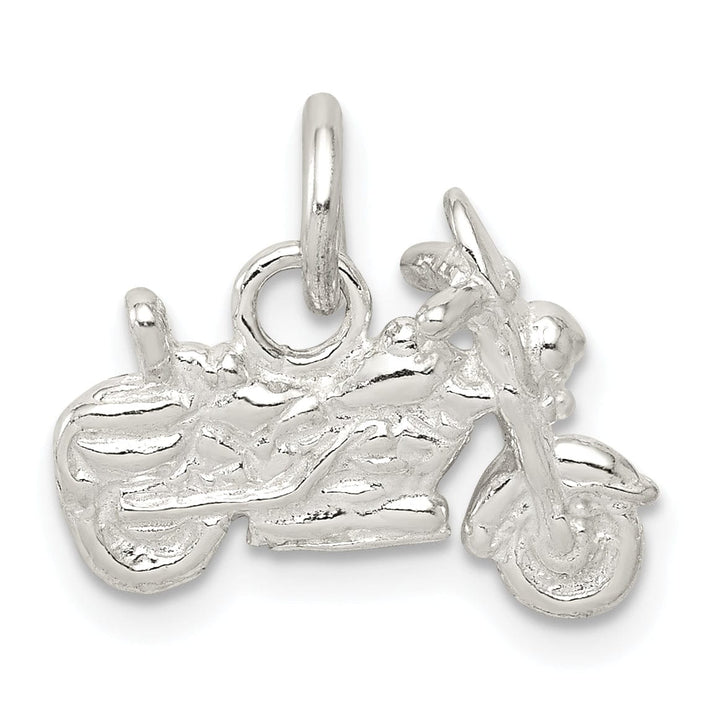 Sterling Silver Polished 3 D Motorcycle Pendant