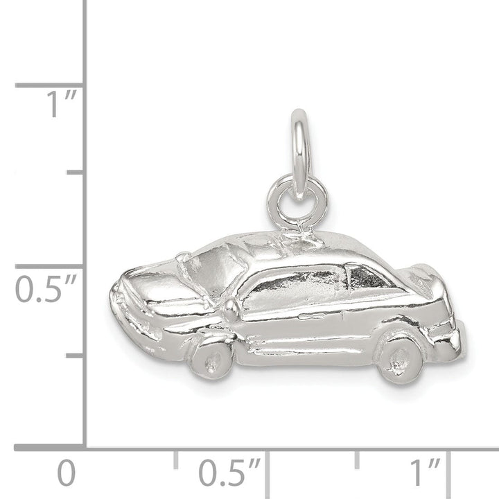 Solid Sterling Silver Polish Car Charm Pendant