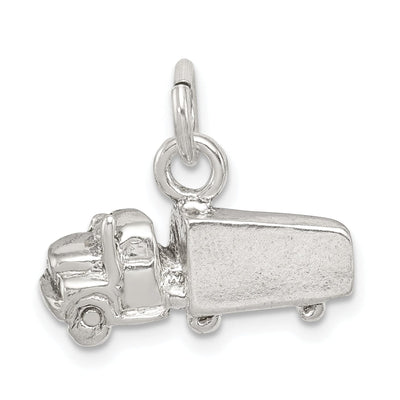 Silver Polished 3-D Semi with Trailer Pendant at $ 10.3 only from Jewelryshopping.com