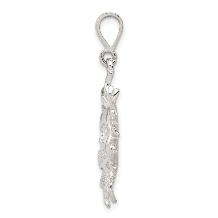 Silver Polished Finish Sun Charm Pendant