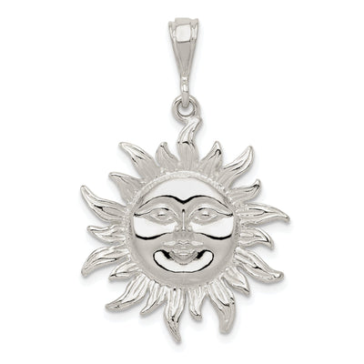 Silver Polished Finish Sun Charm Pendant at $ 16.26 only from Jewelryshopping.com