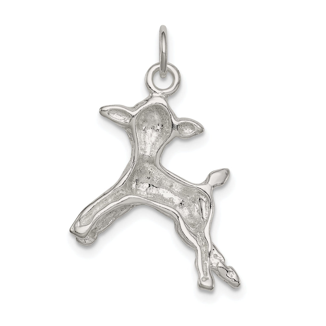 Solid Sterling Silver Lamb Charm Pendant