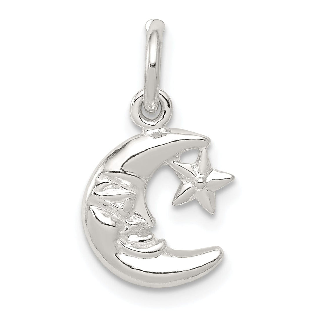 Sterling Silver Moon and Star Charm Pendant